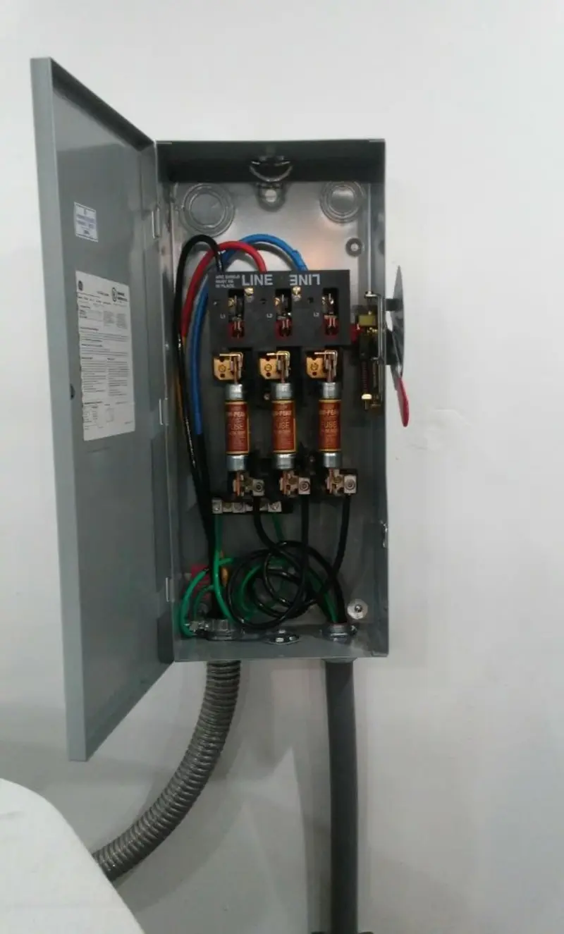 Three-phase disconnect switch installed for Electrical Wiring & Rewiring in Northgate