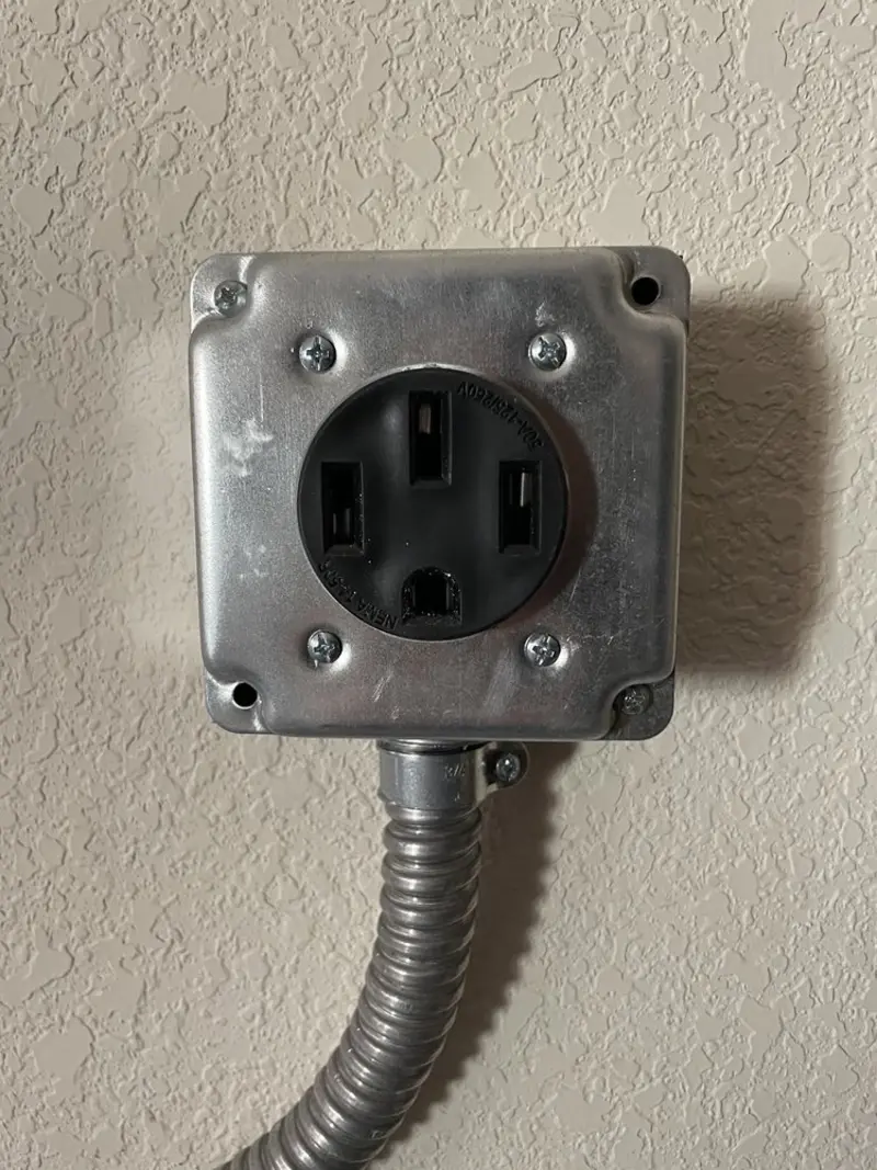 NEMA 14-50 outlet installed for Electrical Panel Upgrade in Northgate